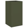 vidaXL Planter Olive Green Cold-rolled steel 16.5x15.0x29.5 in Durable