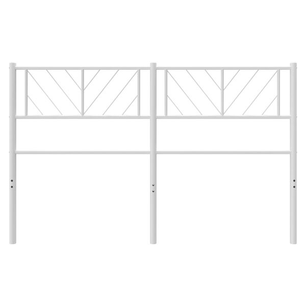 vidaXL Headboard White Powder-Coated Steel Tall Double Durable