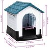 vidaXL Dog House Blue, White, Black Polypropylene 22.4 x 26.8 x 26.0 in