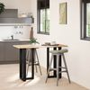 vidaXL Bar Table Leg Black Powder-coated steel Standard