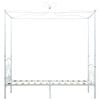 vidaXL Bed Frame White Metal frame, Plywood slats 39.4 x 78.7 in Tough
