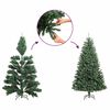 vidaXL Slim Christmas Tree Green 82.7" PVC and Solid Pine wood
