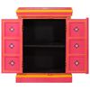 vidaXL Sideboard Multicolor with pink base Solid mango wood