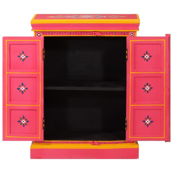 vidaXL Sideboard Multicolor with pink base Solid mango wood