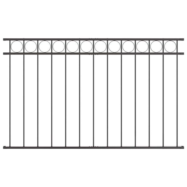 vidaXL Garden Fence Gray Steel