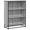 vidaXL Book Cabinet Grey Sonoma Engineered Wood and Metal Medium