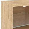 vidaXL TV Wall Unit Set of 6 Sonoma oak Engineered wood, glass