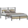 vidaXL Bed Frame Sonoma oak Engineered wood and steel Double Bed Frame