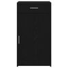 vidaXL Sideboard with Drawer Black Oak 19.69 x 16.73 x 36.61 in