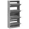 vidaXL Shoe Cabinet Gray Sonoma Engineered wood 31.5 x 13.4 x 73.8 in