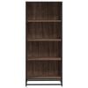 vidaXL Bookcase Brown oak Engineered wood, metal Medium Bookcase