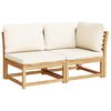 vidaXL Garden Lounge Set Cream White