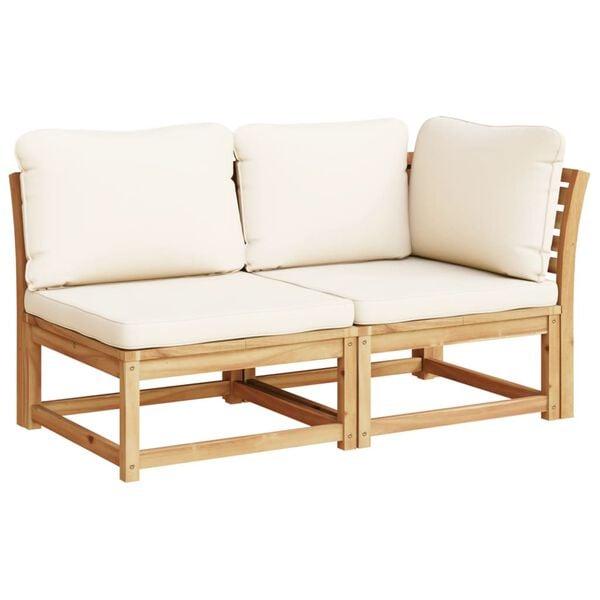 vidaXL Garden Lounge Set Cream White