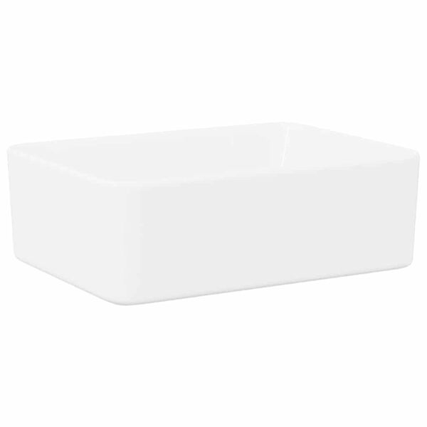 vidaXL Wash Basin 15.7x11.8x5.1" Ceramic White