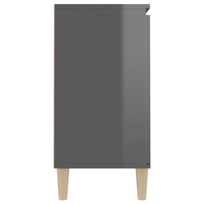 vidaXL Sideboard High Gloss Gray 40.7"x13.8"x27.6" Chipboard