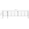 vidaXL Garden Gate Steel 196.9x39.4" Silver