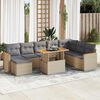 vidaXL Garden Sofa Set Beige, Light Grey