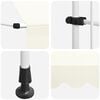 vidaXL Retractable Awning Cream Polyester 157.5 in wide Retractable