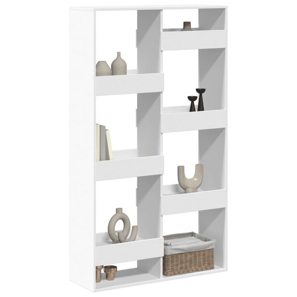 vidaXL Room Divider White Engineered Wood 39.4x13.0x68.9 in Room Divider