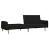 vidaXL Sofa Bed Black Polyester, Wood, Plastic, Foam Medium