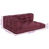 vidaXL Pallet Sofa Cushion Maroon fabric