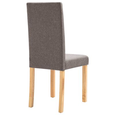 vidaXL Dining Chairs 4 pcs Taupe Fabric