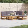 vidaXL Garden Lounge Set Dark gray, Natural wood