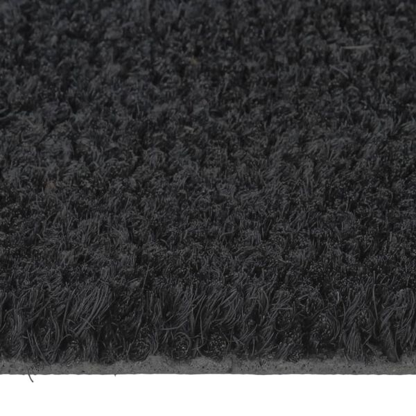 vidaXL Door Mat Black Coir, PVC 19.7x31.5 in Tough Coir Door Mat