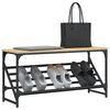 vidaXL Shoe Rack Sonoma Oak Engineered wood, powder-coated steel
