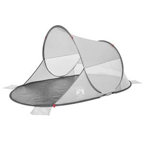 vidaXL Beach Tent Gray Pop-up Waterproof