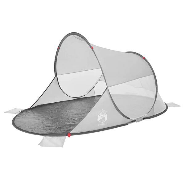 vidaXL Beach Tent Gray Pop-up Waterproof