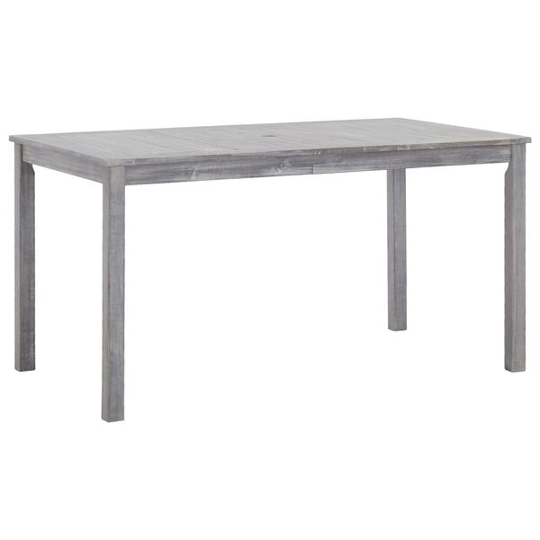 vidaXL Outdoor Dining Set Grey Solid Acacia Wood Medium Durable
