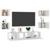 vidaXL TV Cabinet White Engineered wood TV Cabinet Rectangular Modern