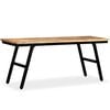 vidaXL Bench Brown, Black Reclaimed teak, Steel