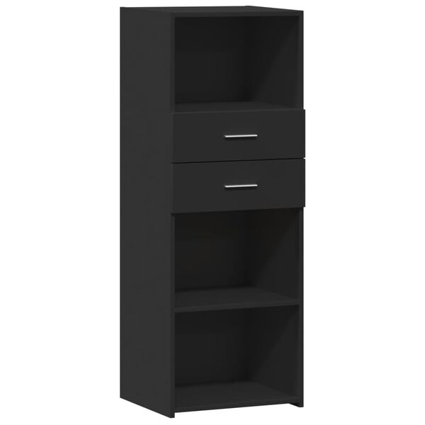 vidaXL Highboard Black Engineered wood Standard Highboard Rectangular