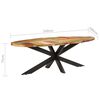 vidaXL Dining Table Varied colors from reclaimed wood Solid reclaimed wood