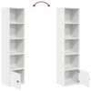 vidaXL Bookcase White Engineered wood Medium Bookcase Rectangular