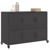 vidaXL Sideboard Black Cold-rolled Steel Large Sideboard Rectangular
