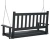 vidaXL Garden Swing Bench Black Solid fir wood, galvanized iron Standard