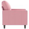 vidaXL Sofa Chair Pink Velvet Single Decorative Inlays Sofa Chair