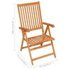 vidaXL Garden Dining Set Warm Brown Solid Teak Wood Medium
