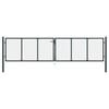 vidaXL Mesh Patio Gate Galvanised Steel 157.5x39.4" Grey