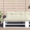 vidaXL Pallet Cushion Cream Fabric (100% polyester) 47.2" x 15.7" x 4.7