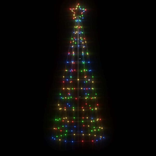vidaXL LED Christmas Tree Colorful Copper, Iron 70.9 in height Lights