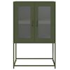 vidaXL Highboard Olive Green Cold-rolled steel Tall Highboard