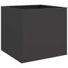 vidaXL Planter Black Cold-rolled steel Medium Decorative Inlays