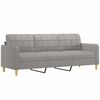 vidaXL 3-Seater Sofa with Pillows&Cushions Light Gray 82.7" Fabric