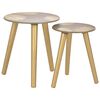 vidaXL Nesting Side Tables 2 pcs Gold 15.7"x17.7"/11.8"x15.7" MDF