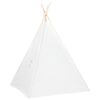vidaXL Kids Tent White Peach Skin (100% polyester), Solid Pine Wood Large