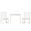 vidaXL Garden Bistro Set White Solid pine wood Durable Bistro Set